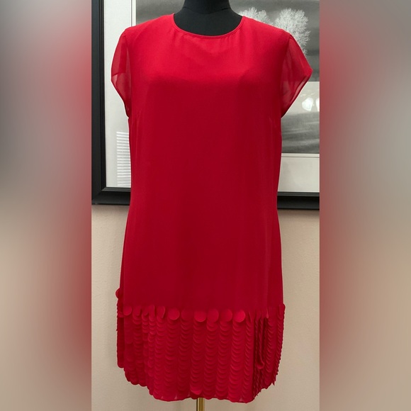 Ted Baker Dresses & Skirts - TED BAKER Women’s Red Cap Sleeve Circle Applique Hem Glana Dress Size 4 US 10